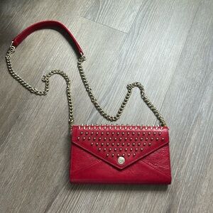 Rebecca Minkoff red studded purse